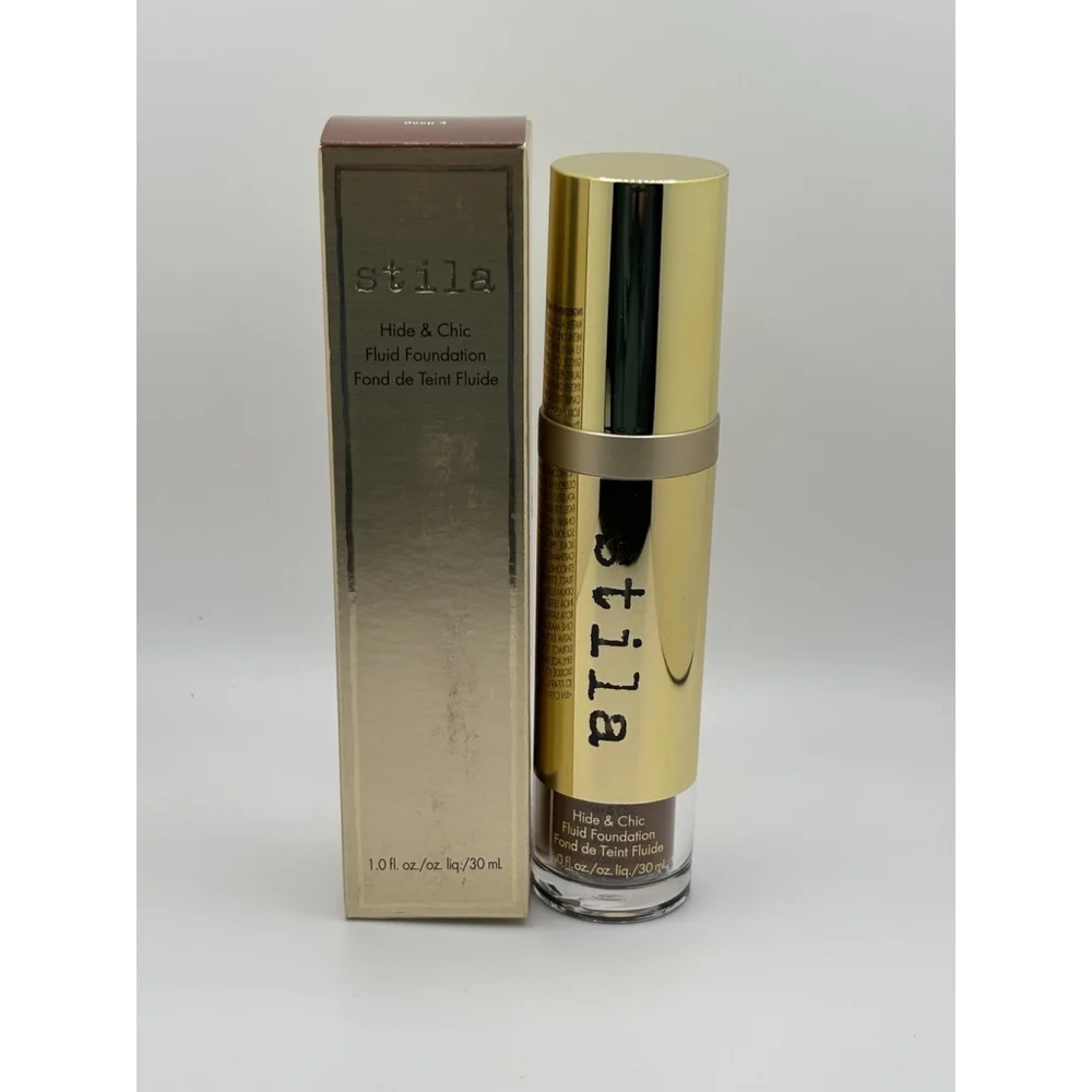 Stila Hide & Chic Fluid Foundation Deep 4 NIB